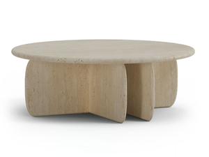 CACTUS - Handmade round travertine coffee table _ Mambo Unlimited Ideas